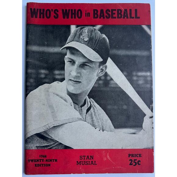 1944 Whos Who in Baseball Stan Musial Magazine Rookie St. Louis Cardinals Gehrig - Picture 1 of 5